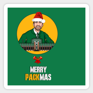 Green Bay Packers - Aaron Rodgers Christmas (GB, Green Bay, Wisconsin, Football, Gift) Magnet